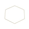Estructura de metal oro, hexágono, 20cm