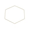 Metal frame hexagon, gold, 20cm