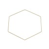 Metal frame hexagon, gold, 20cm