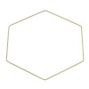 Estructura de metal oro, hexágono, 30cm