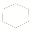 Metal frame hexagon, gold, 30cm