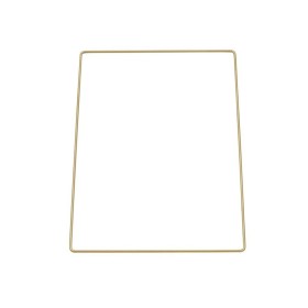 Estructura de metal oro, rectangulo, 15x22.5cm