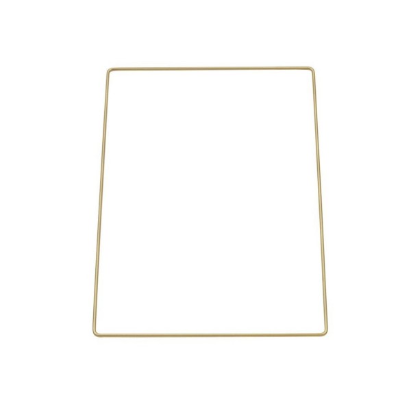 Estructura de metal oro, rectangulo, 15x22.5cm