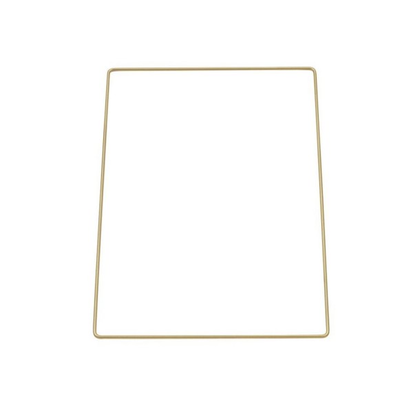 Metal frame rectangle, gold, 15x22.5cm
