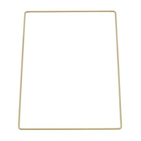 Estructura de metal oro, rectangulo, 20x30cm