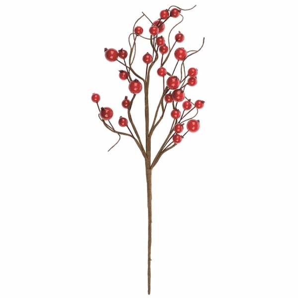 Branche de baies rouge/brun 30cm