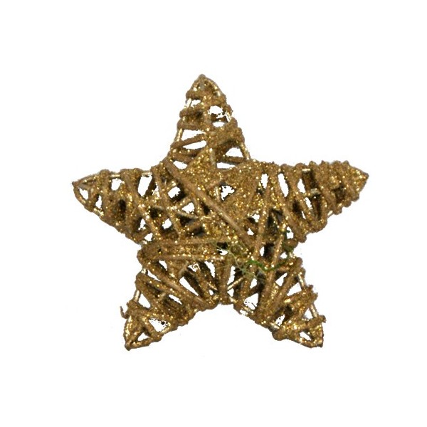 Estrella de metal 8cm, oro