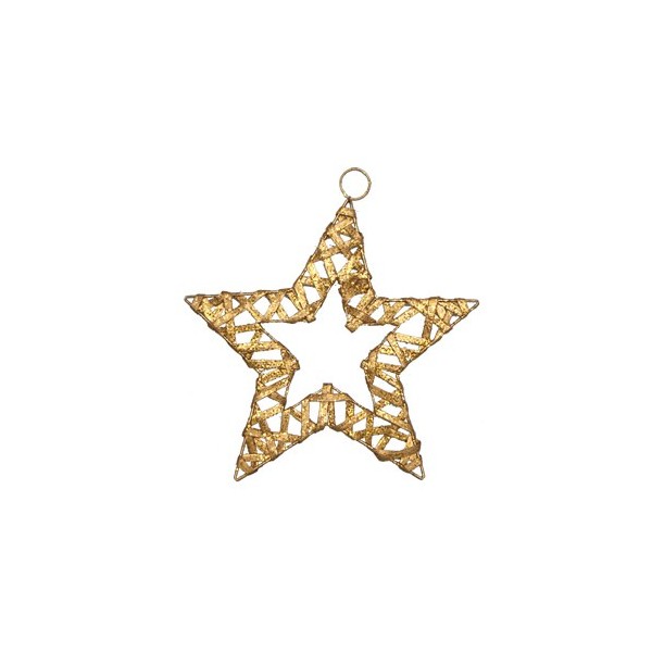 Wire star 10cm gold