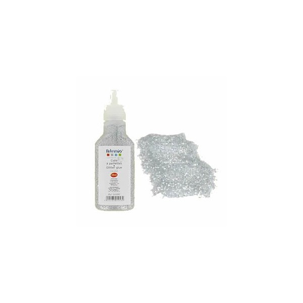 Artemio - Glitter Glue plata, 25ml