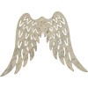 Alas de angel en metal,  60x75mm, plata, 6pz