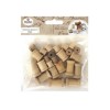 Wooden spools, light brown, assorted, 24 pcs