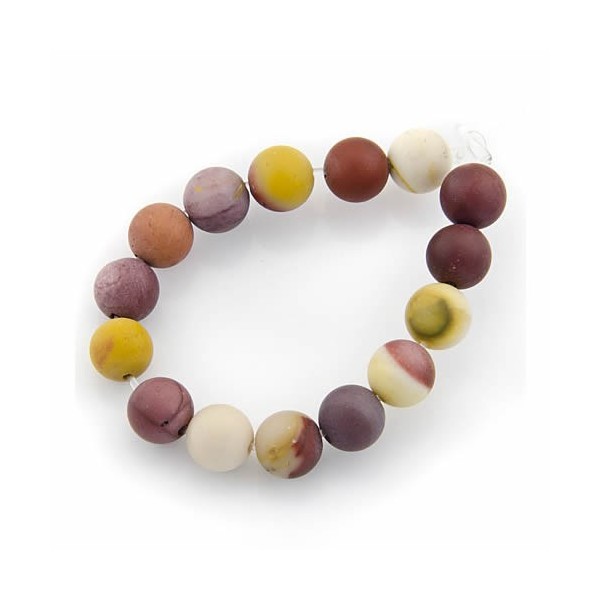 Moukaite beads, 6mm, +/- 60 pcs