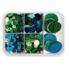 Paillettes mix, blue/green