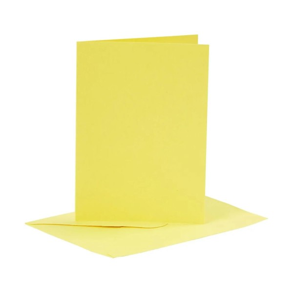 Set 10 cartes et enveloppes, jaune vif