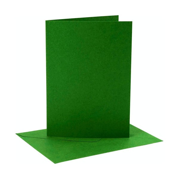 Set 10 cartes et enveloppes, vert vif