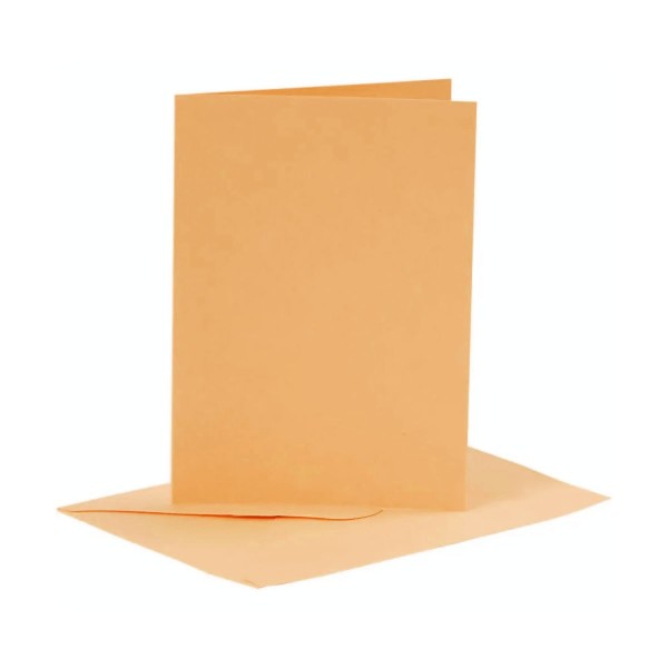 Set 10 cards and envelopes, tangerine