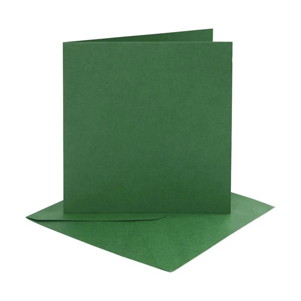 Set 10 sobres y tarjetas, verde
