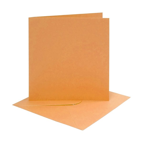 Set 10 cards and envelopes, tangerine