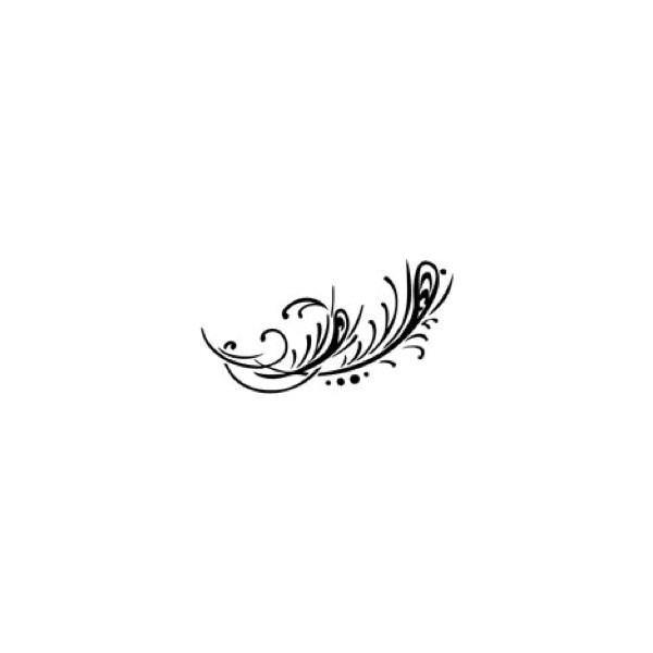 Mini tampon transparent plume de paon 65mm