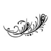Mini tampon transparent plume de paon 65mm