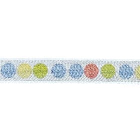 Cinta "Dots", azul-naranja, 15mm/1m