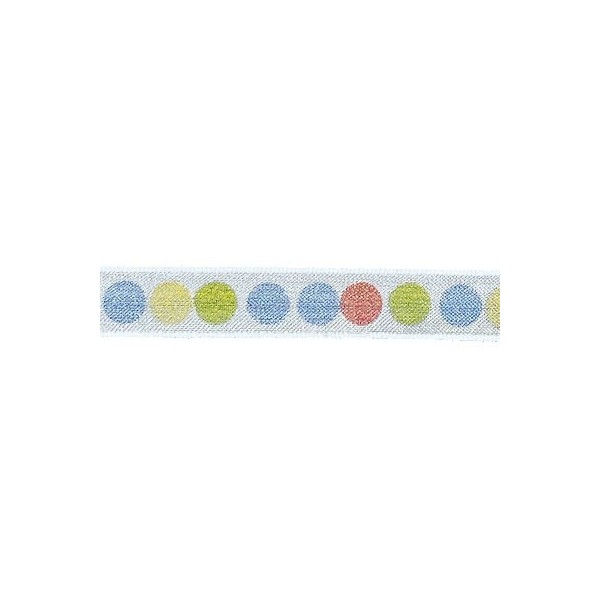 Cinta "Dots", azul-naranja, 15mm/1m