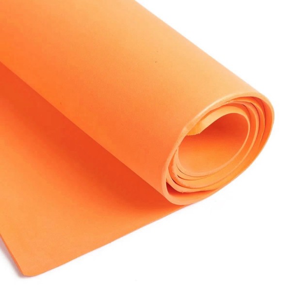 Moosgummi Platte, 21x29.7cm, orange, 1 Stk