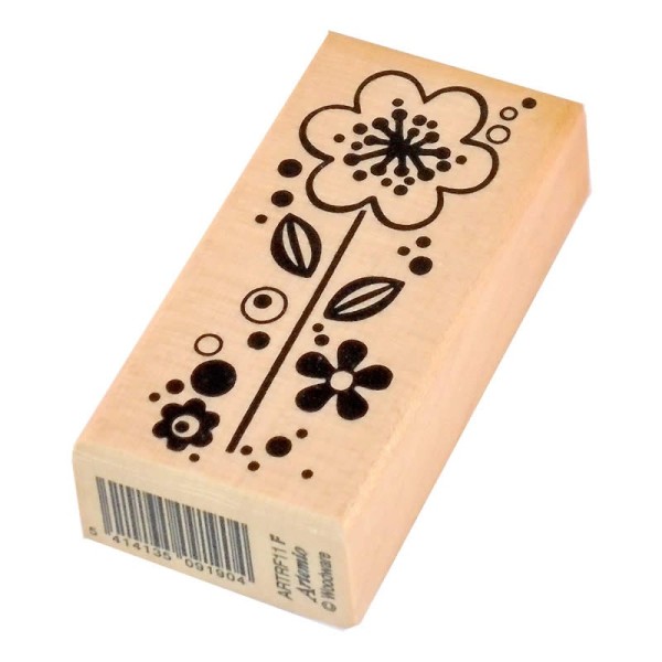 Rubberstamp Flower 35x70mm