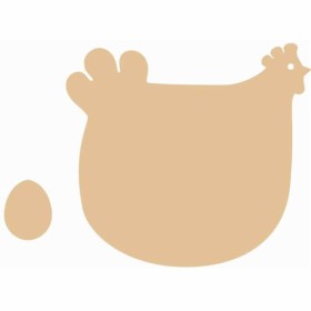Gallina de madera 10cm, 3 pzas