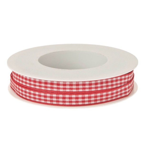 Ribbon red/white, 10mm/20m