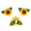 Felt sunflower 5.5cm, yellow, 2 pcs