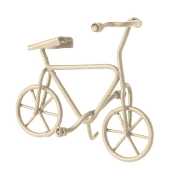 Bicyclette en métal crème 6.5cm