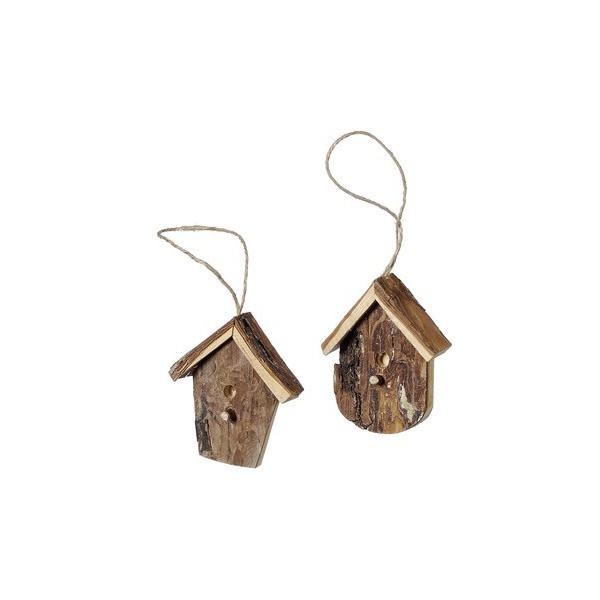 Bark bird house 6.5cm, 2 pcs