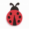 Felt ladybugs, black/red, 3cm, 8 pcs