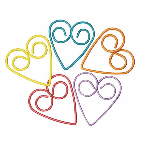 Clips "Hearts", 23mm