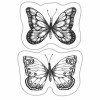 Mini tampon transparent papillons