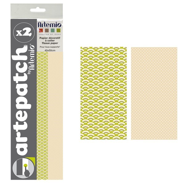 Artepatch-Papier, Pure Japan + beige, 2 Blatt