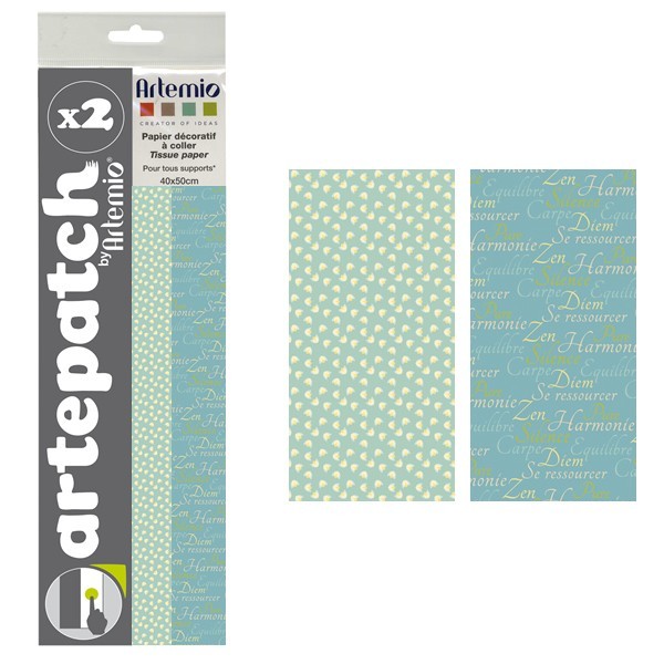 Artepatch paper, Pure Zen + Lotus, 2 sheets