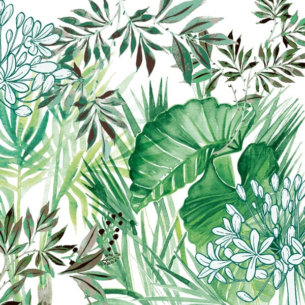 Napkin Tropical Plants, 1 piece