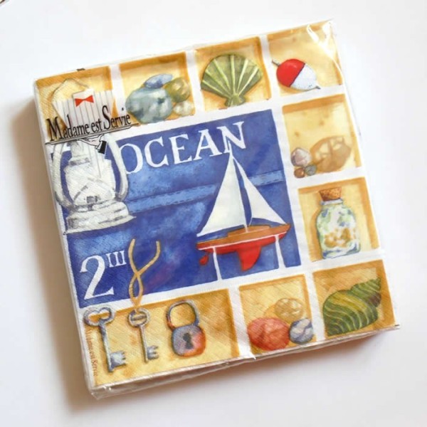 Serviette Ocean, 1 Paket / 20 Stk