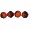Perles en noix de palme 12mm, brun clair, +/-34 pcs
