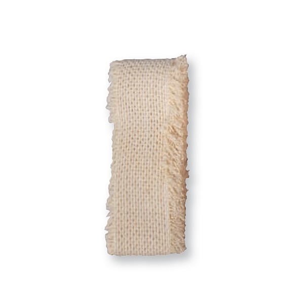 Natur-Baumwollband, 40 mm/2 m, weiss