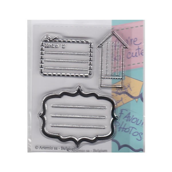 Mini tampons transparents Notes