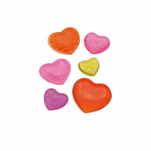 Soap-making mould hearts