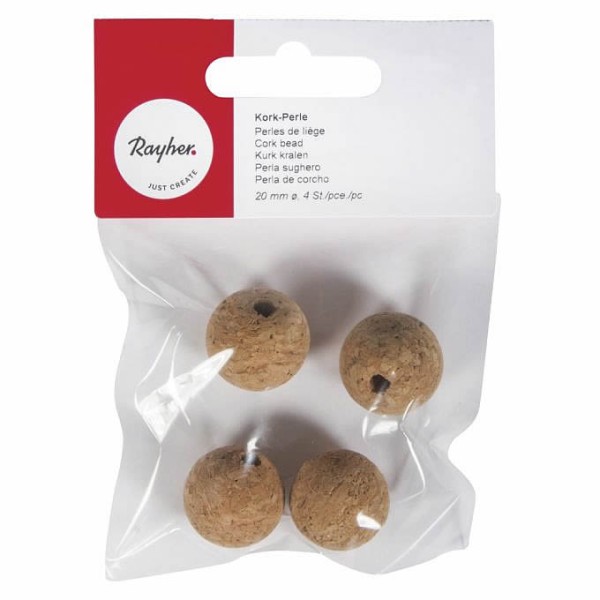 Cork balls Ø20mm, 4 pcs