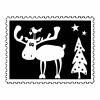 Motivstempel Weihnachtspost Elch 5x4cm