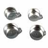 Bougeoirs en métal couleur argent, 4 pcs