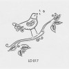 Embossing template bird 9x11cm