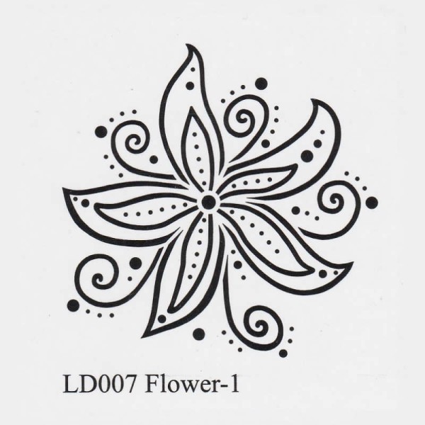 Embossing template flower 9x9cm