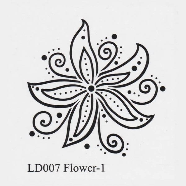 Plantilla flor 9x9cm